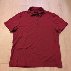 Banana Republic Luxe Touch Performance Men XL Polo Shirt Red Golf Tennis Preppy